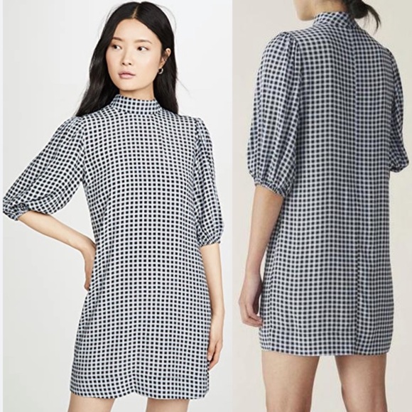 GANNI GINGHAM MINI DRESS - Picture 1 of 11